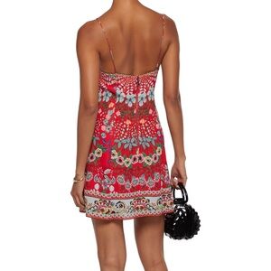 Alice + Olivia Ira Floral A-Line Dress Size 6 Wildflower Bright Poppy